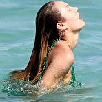 Second pic of Candice Swanepoel sexy in green bikini
