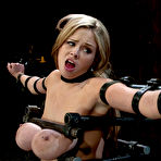 Third pic of SexPreviews - Katie Kox bound on a sybian with her big tits crushed