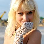 First pic of Lada D - Sweet blondie, Lada D, spends a day on a beach and, of course, poses on camera.