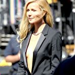 First pic of Gwyneth Paltrow braless under Hugo Boss jacket