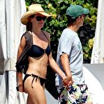 First pic of Hilary Swank in black bikini on the beach in Hawaii