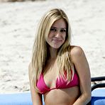 Third pic of Kristin Cavallari sexy in pink bikini on the beach
