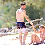 Second pic of Lara Bingle topless on the beach in Hawaii