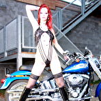 Second pic of PinkFineArt | Claire Redhead on Harley from Babes On Bike
