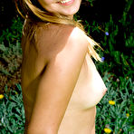 Second pic of abbywinters.com presents Angelika - Lovely teen with tan lines fooling around naked in her backyard at Brdteengal.com