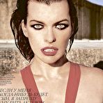 Second pic of Milla Jovovich sexy and braless scans from mags