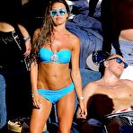 Third pic of Danielle Lloyd in blue bikini poolside shots