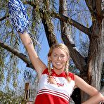 First pic of Brynn Tyler - Brynn Tyler takes her slutty cheerleader outfit on the field and jumps on big dong.