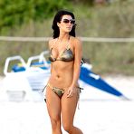 Second pic of Kim Kardashian looking sexy in bikini on Miami beach paparazzi shots