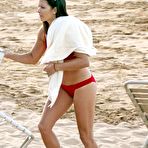 Fourth pic of Danica Patrick sexy in red bikini on the beach