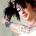 Fourth pic of PinkFineArt | Tattooed Goth Girl Corset from Gothic Babes
