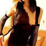First pic of Elena F - Elena F takes her expensive black lingerie off and teases us in sexy black stockings.
