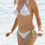 Fourth pic of Anna Faris in white bikini on the beach paparazzi shots