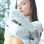 First pic of Izabelle A - Izabelle A takes her jeans off outdoors on the snow and shows her hot tight ass.