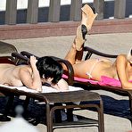 Second pic of Busty Courtney Stodden sunbathing in bikini & braless