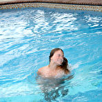 Fourth pic of Julia I - Julia I takes her clothes off in the pool and shows us her beautiful perky breasts.
