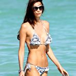 Third pic of Busty Julia Perreira in bikini on a beach