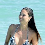 Fourth pic of Busty Julia Perreira in bikini on a beach