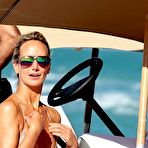 First pic of Lady Victoria Hervey niplle slip on a beach