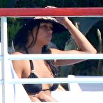Fourth pic of Michelle Rodriguez in black bikini poolside shots