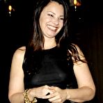 Third pic of Fran Drescher see through, nipple slip and cleavage paparazzi shots