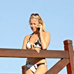 Second pic of Busty Gemma Garrett sexy in bikini on the beach paparazzi shots
