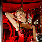First pic of Valentina Kolesnikova - Valentina Kolesnikova takes her sexy red corset and teases in black stockings.