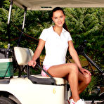 First pic of Victoria Sweet - Victoria Sweet uses a golf cart as a stage for masturbating with her own palm.