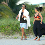 Third pic of Kim Kardashian deep cleavage in bikini at Miami Beach