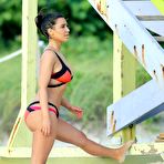 Fourth pic of Kim Kardashian deep cleavage in bikini at Miami Beach