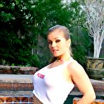 Second pic of Rita Faltoyano - Rita Faltoyano takes off her white shirt to show how perfect boobs she has.