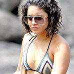 Fourth pic of Vanessa Hudgens caught in bikini top and tight shorts