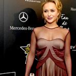 Second pic of Hayden Panettiere posing for paparazzi in long night dress