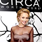 Third pic of Hayden Panettiere posing for paparazzi in long night dress