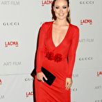 Second pic of Olivia Wilde hard nipps under tight red dress