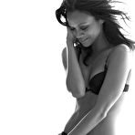 Fourth pic of Zoe Saldana black-&-white sexy posing scans