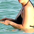 Second pic of Christina Ricci shows tight ass and nice cleavage in black bikini