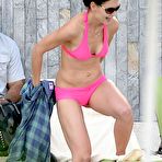 Third pic of Katie Holmes in pink bikini poolside shots