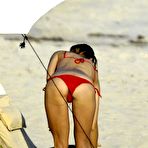 Second pic of Aleksandra Nikolic Melnichenko caught in sexy red bikini on the beach in St. Barts