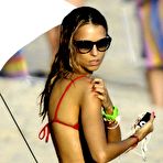 Fourth pic of Aleksandra Nikolic Melnichenko caught in sexy red bikini on the beach in St. Barts