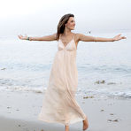 Third pic of Alessandra Ambrosio white clothed on the beach photoshoot