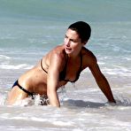 First pic of Alessandra Sublet caught in bikini on the beach