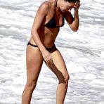Fourth pic of Alessandra Sublet caught in bikini on the beach