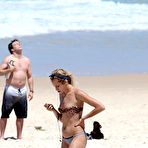 Second pic of Alice Dellal areola slip in bikini on the beach