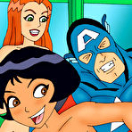 Second pic of Online Super Heroes || Totally Spies girls was screwed by Captain America 