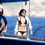 Fourth pic of Michelle Rodriguez wearing a bikini on a yacht in Ibiza