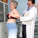 First pic of Middle aged Ruzena taking detailed gyno inspection by gyno woman doctor