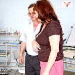 First pic of Elder mom Katerina gets naked at gyno office for deviated medic