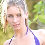 Second pic of Montana Rae - Cute babe Montana Rae gets wet while playing with the hose in her cute, blue bikini