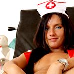 Third pic of Mind-blowing nurse porn Sharon nurse spreads puss with expander